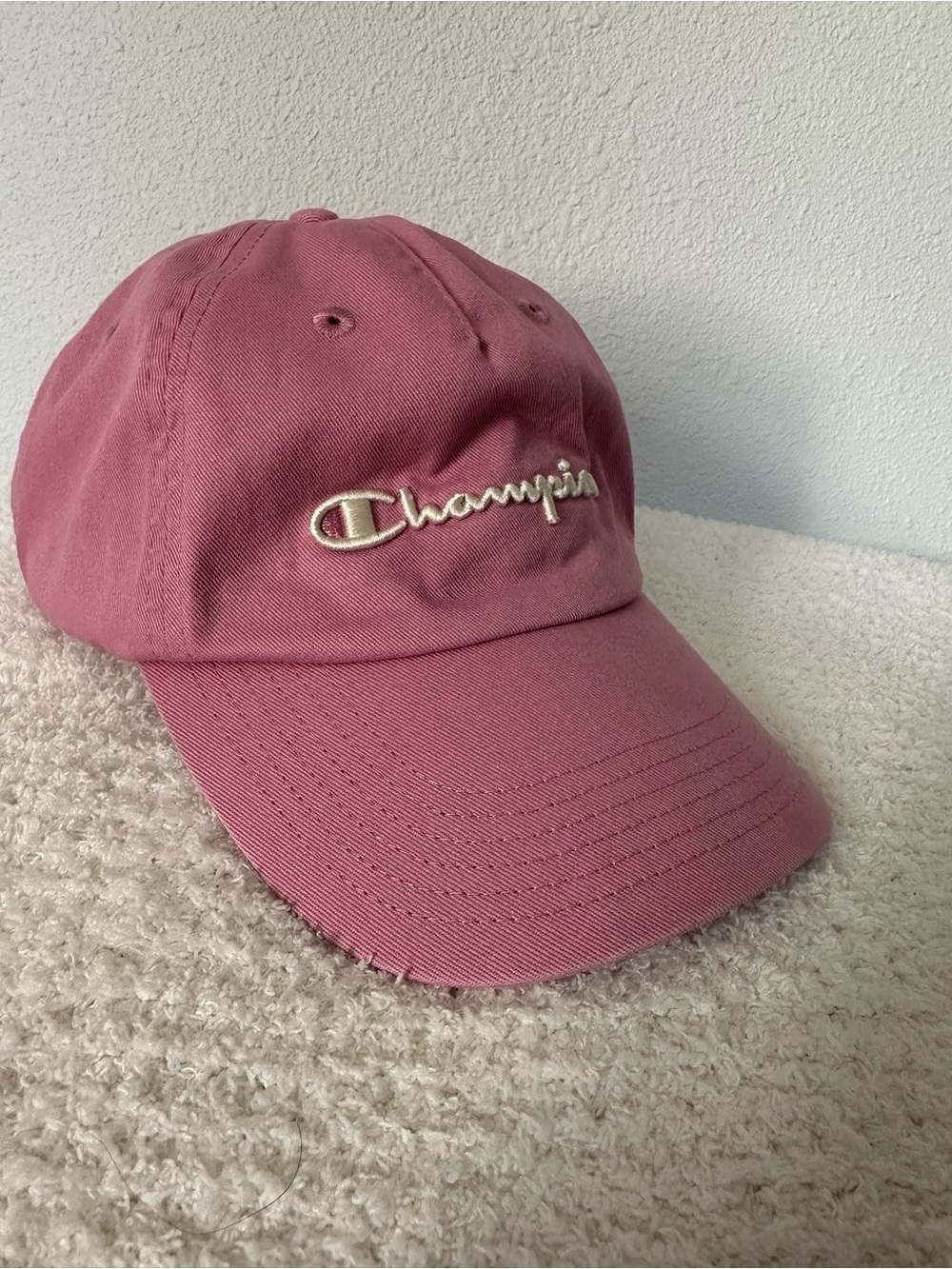 Champion Rose Pink Curved-Brim Embroidered Logo Cap